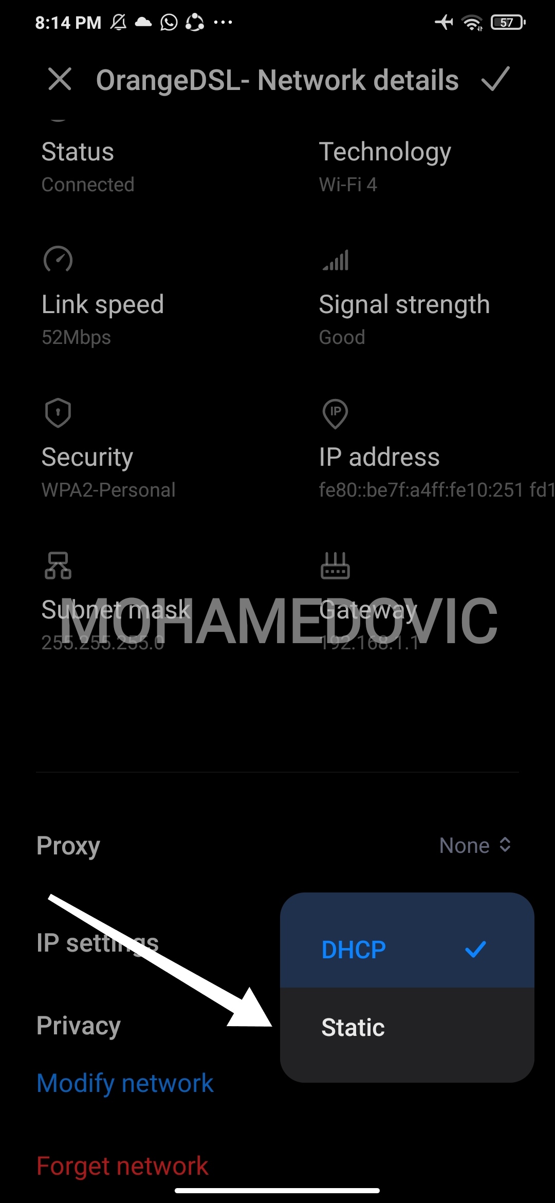 how to change dns wifi in android3