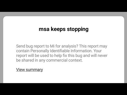 MSA Keeps Stopping