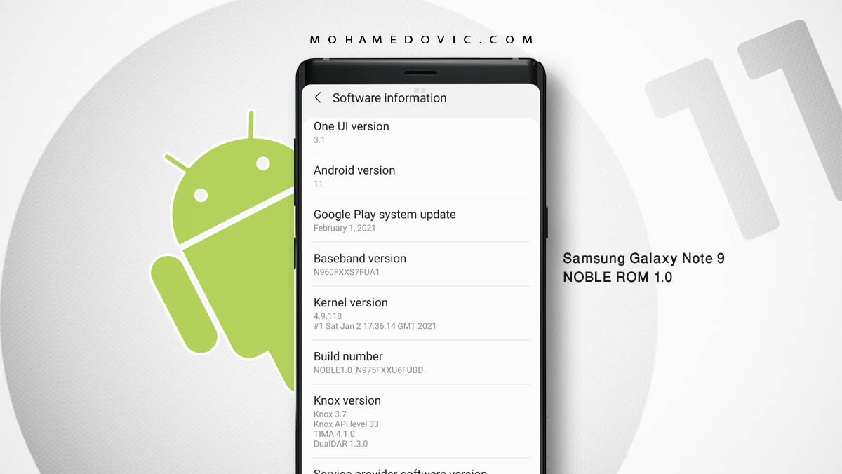 تحديث Galaxy Note 9 إلى One UI 3.1