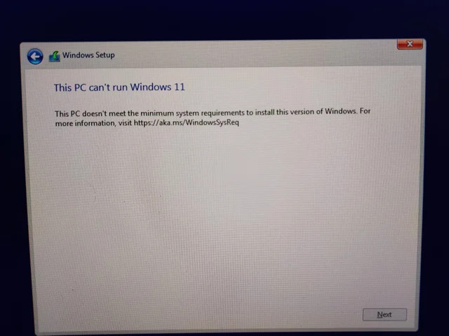 إصلاح مشكلة this pc can't run windows 11