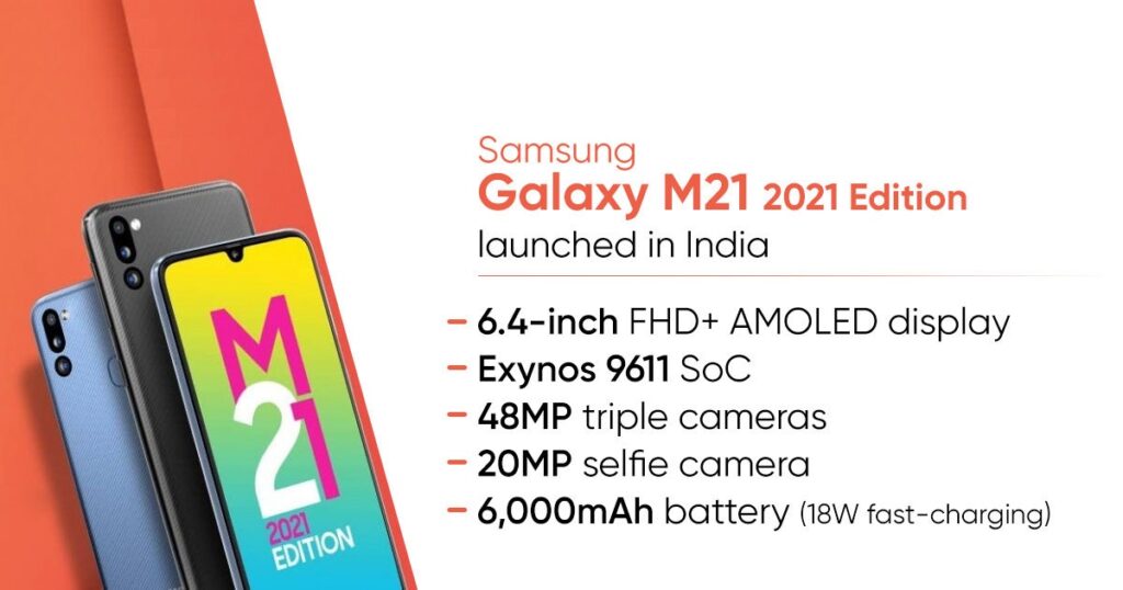 Samsung Galaxy M21 2021 Edition launched with 6000mAh battery 48MP