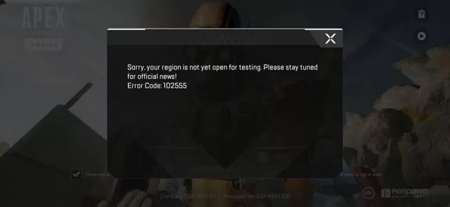 كيفية حل مشكلة رسالة "Sorry, your region is not yet open for testing" في لعبة Apex Legends؟