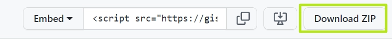 Get GitGub Code in Zip Format