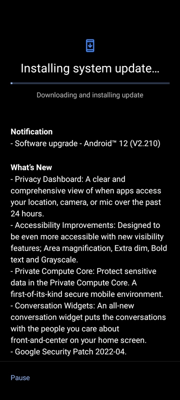 Android 12 for Nokia G10 screenshot