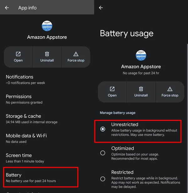 Remove Battery Restrictions