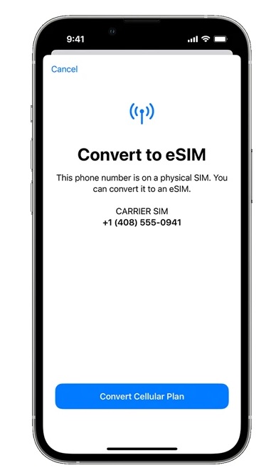 Convert your Cellular Plan to eSIM