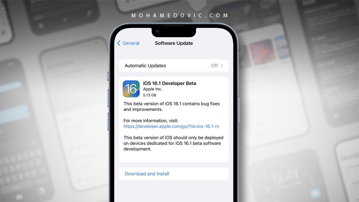 تحديث iOS 16.1 للايفون