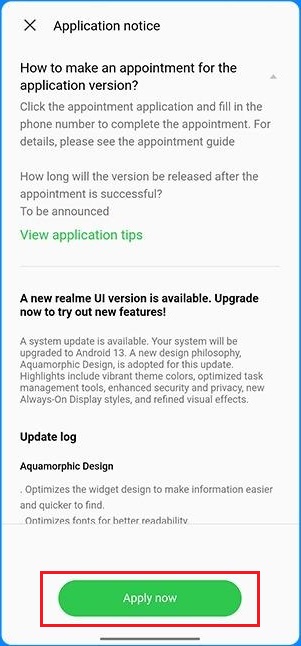 Join Realme Android 13 Beta Program 03