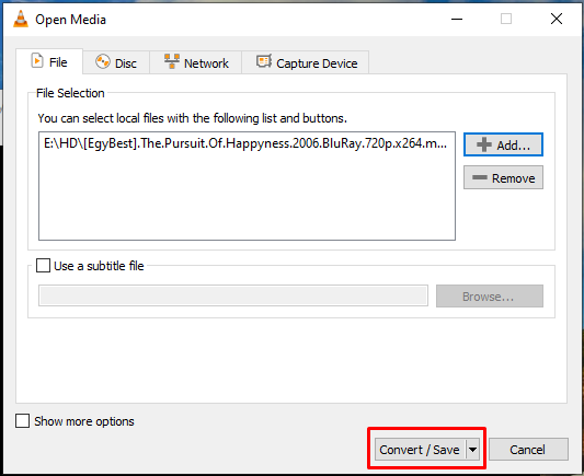 how to convert videos using VLC2