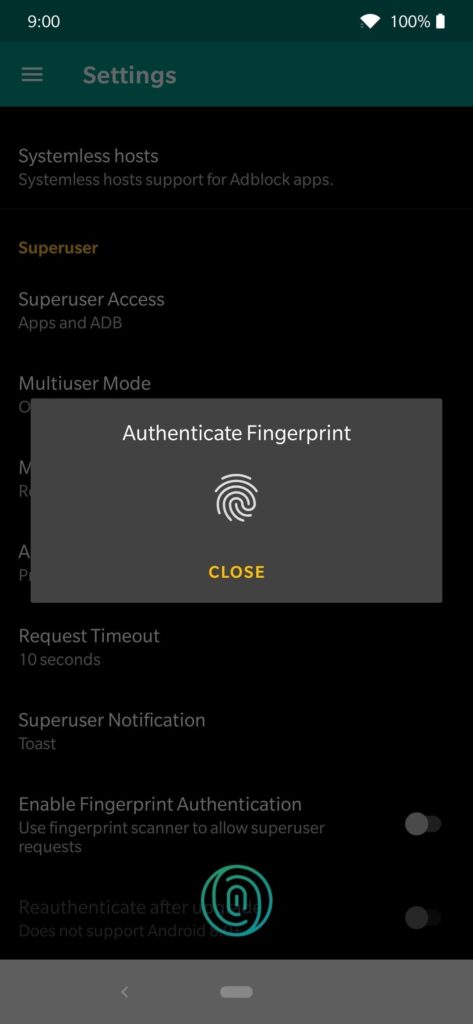 lock magisk superuser requests with your fingerprint.w1456