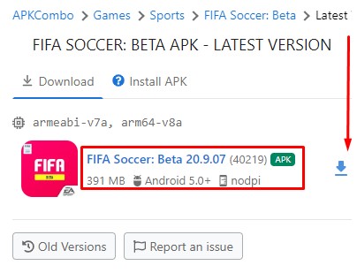 FIFA SOCCER: BETA APK