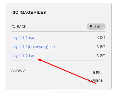 تنزيل Tiny11 ISO من موقع Archive