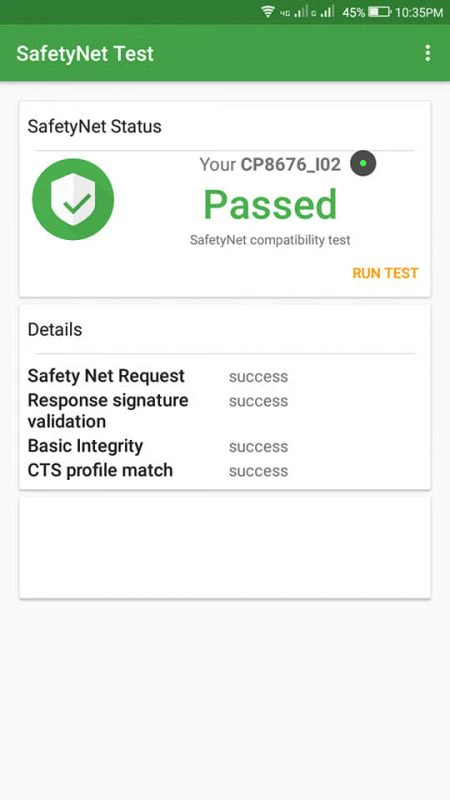 SafetyNet Test