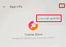 Uninstall Realme Themes App Updates