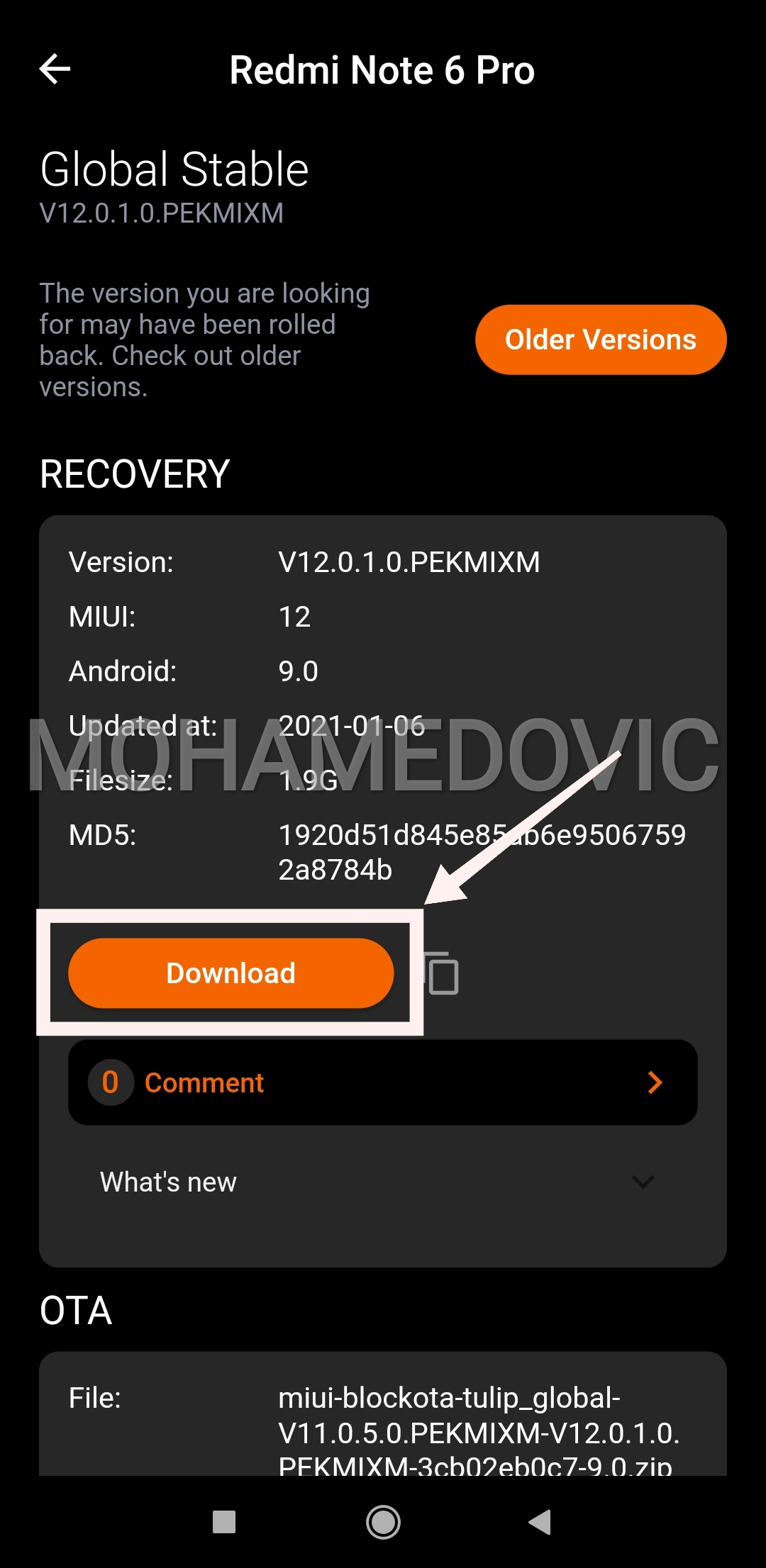 طريقة استخدام MIUI Downloader