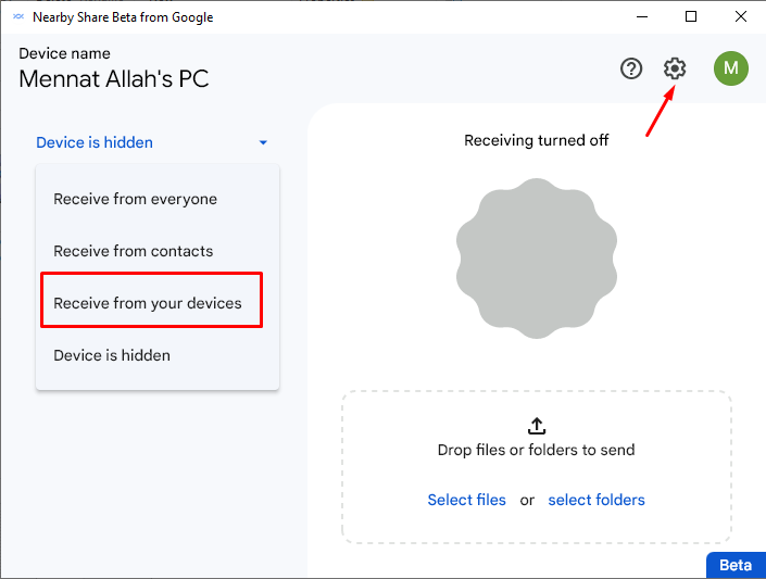 how to transfer files between android devices and pc using nearby share 04