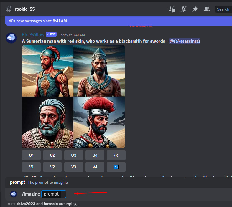 how to use bluewillow on discord to create imaginary photos 04