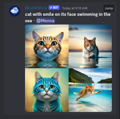 how to use bluewillow on discord to create imaginary photos 07
