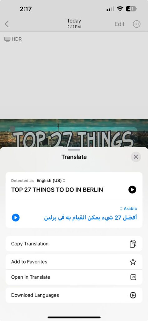 Copy Translate Video Text on iPhone 03
