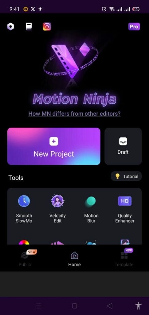 تطبيق Motion Ninja