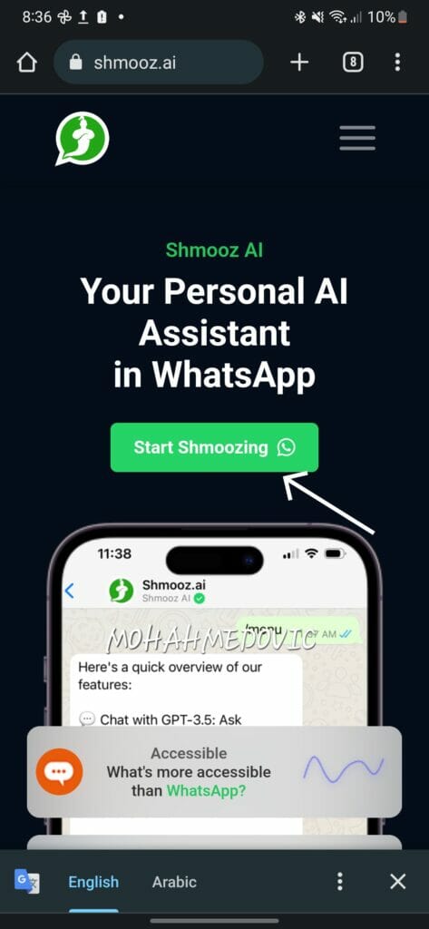 روبوت Shmooz AI