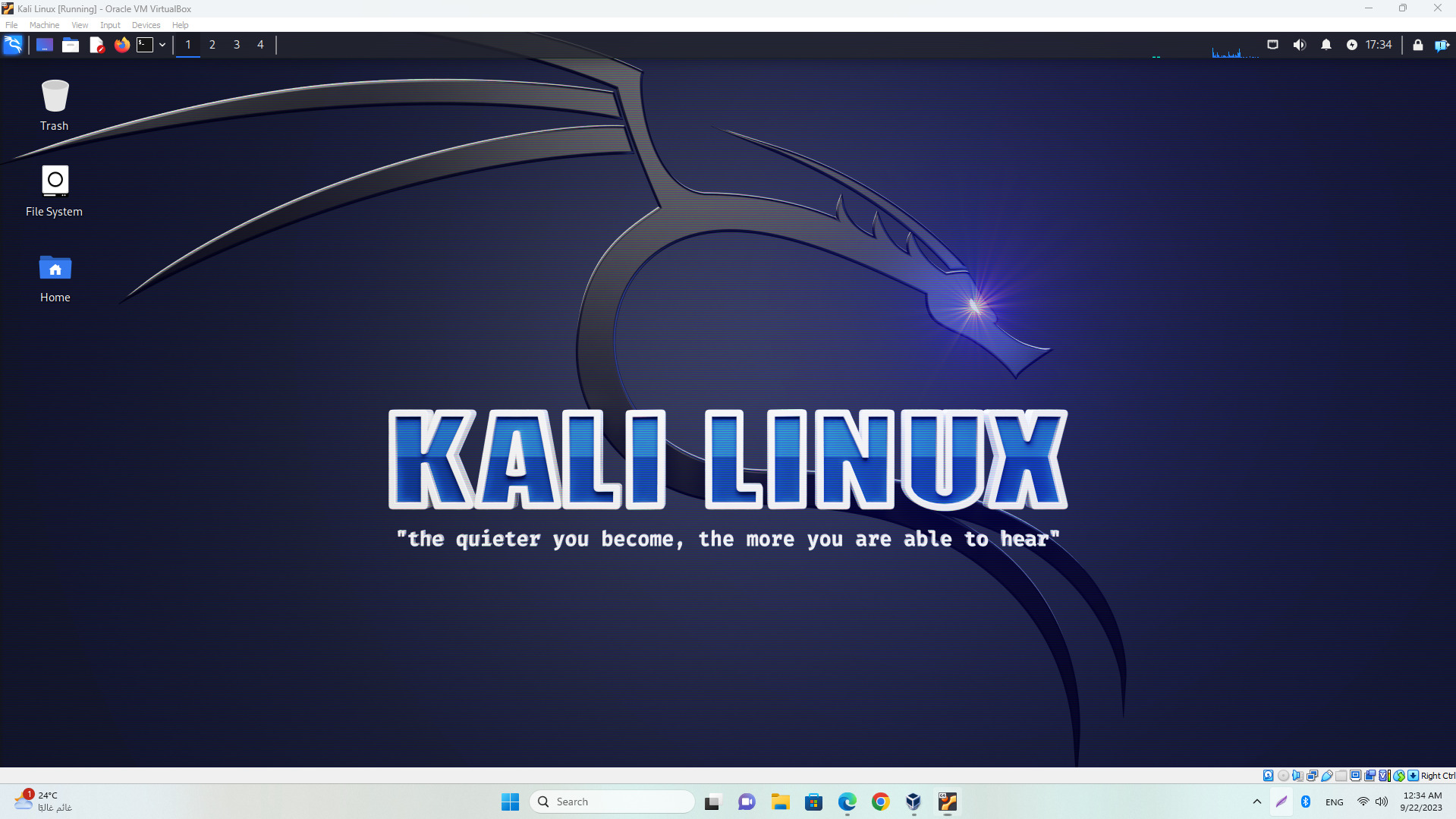 سطح مكتب Kali Linux
