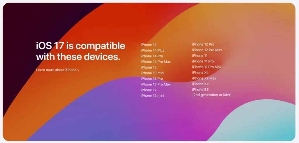 ما هي هواتف ايفون التي سيتم تحديثها إلى iOS 17