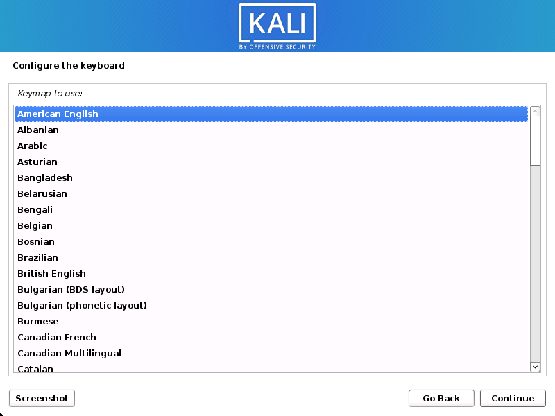 kali linux installer 4
