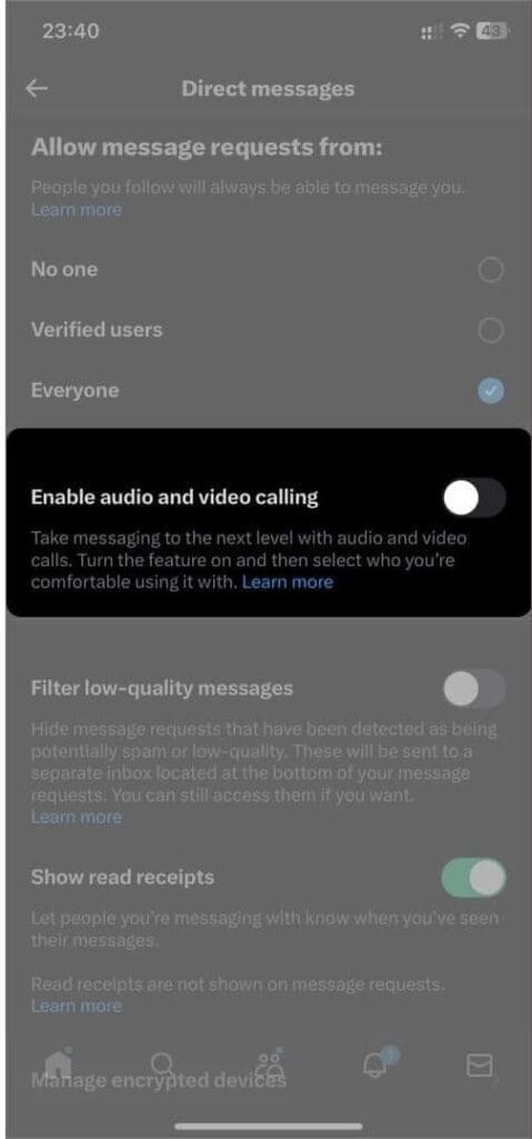 enable audio and video