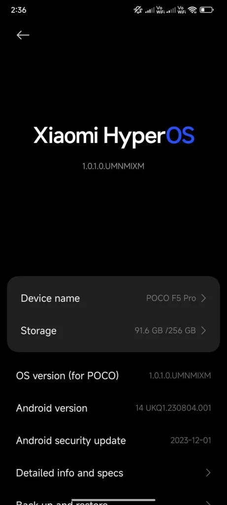 تحميل تحديث Xiaomi HyperOS لهاتف POCO F5 Pro