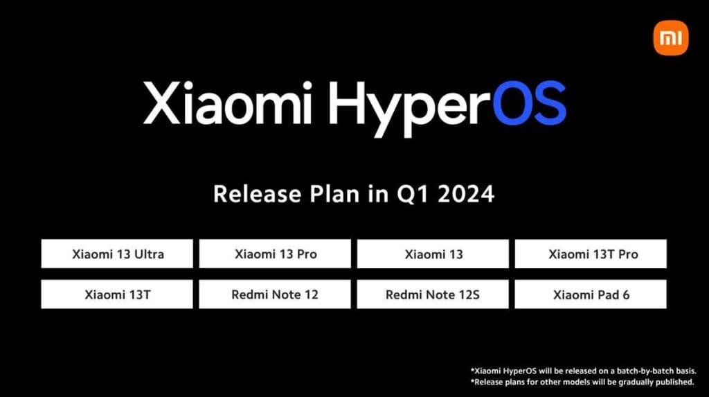 أول هواتف من شاومي ستحصل على تحديث HyperOS في 2024
