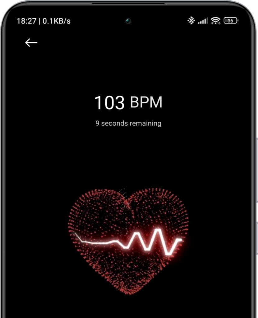 measure heart rate on Xiaomi