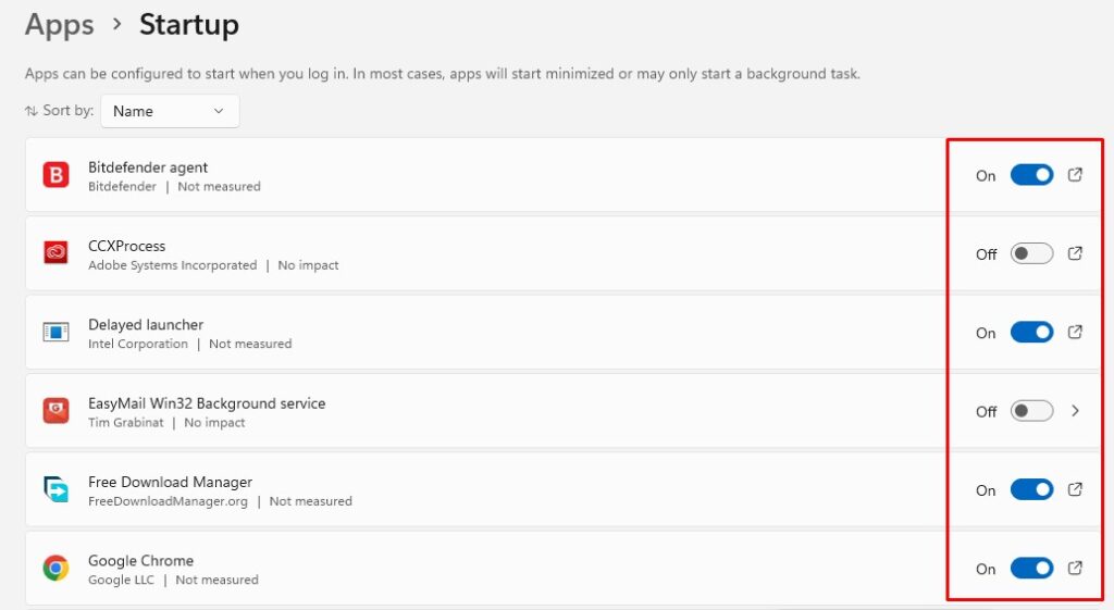 turn off startup apps windows 11 1