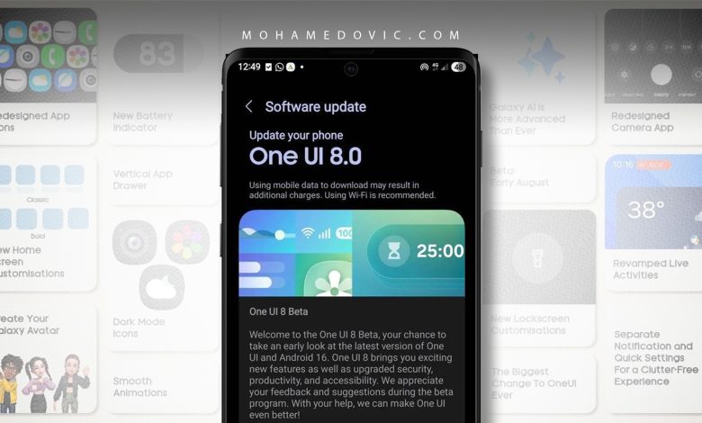 تحديث One UI 8 التجريبي لأجهزة Galaxy A35, A36, A54, A55 وأيضًا S23 متاح للتحميل 1 تحديث One UI 8 التجريبي مع نظام اندرويد 16 متوفر لبعض هواتف سامسونج