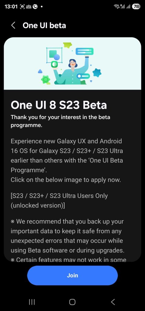 تحديث One UI 8 التجريبي لأجهزة Galaxy A35, A36, A54, A55 وأيضًا S23 متاح للتحميل 7 تحديث One UI 8 مع اندرويد 16 لسلسلة هواتف Galaxy S23 متوفر للتحميل الآن