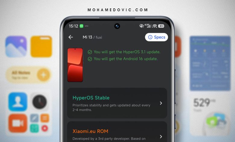Xiaomi device is eligible to receive the HyperOS 3.1