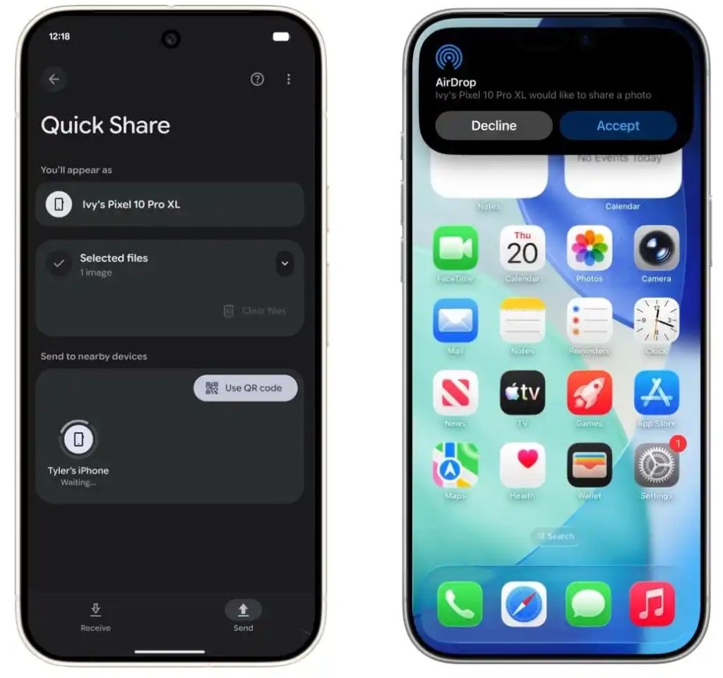 كيف تستخدم ميزة AirDrop لإرسال الملفات على هواتف سامسونج؟ 8 Android Quick Share AirDrop