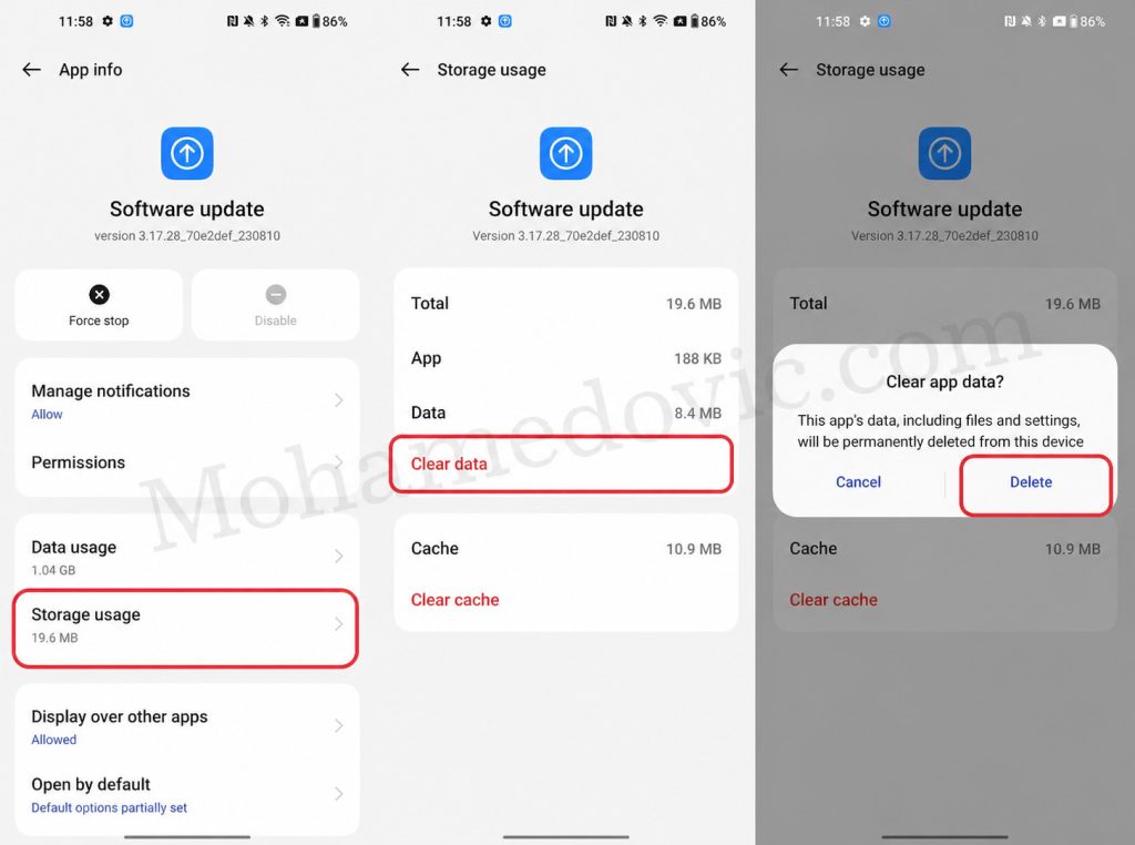 حمَّلت تحديث رسمي لهاتفك الأندرويد ولا تريد تثبيته؟ إليك طريقة حذفه! 5 clear data software update