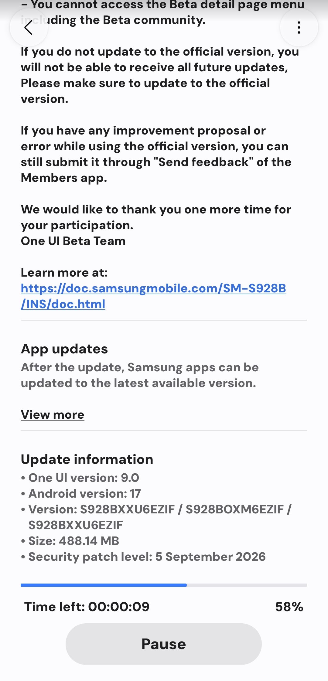تحديث One UI 9 لسلسلة Galaxy S24 متوفر للتحميل الآن (شرح التثبيت) 2 Samsung Galaxy S24 Android 17 Stable Update